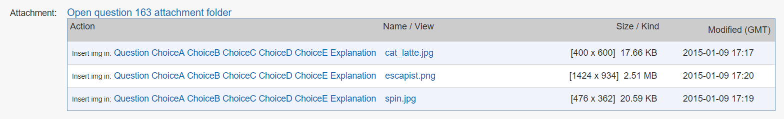 Attachments listed on the Question page.